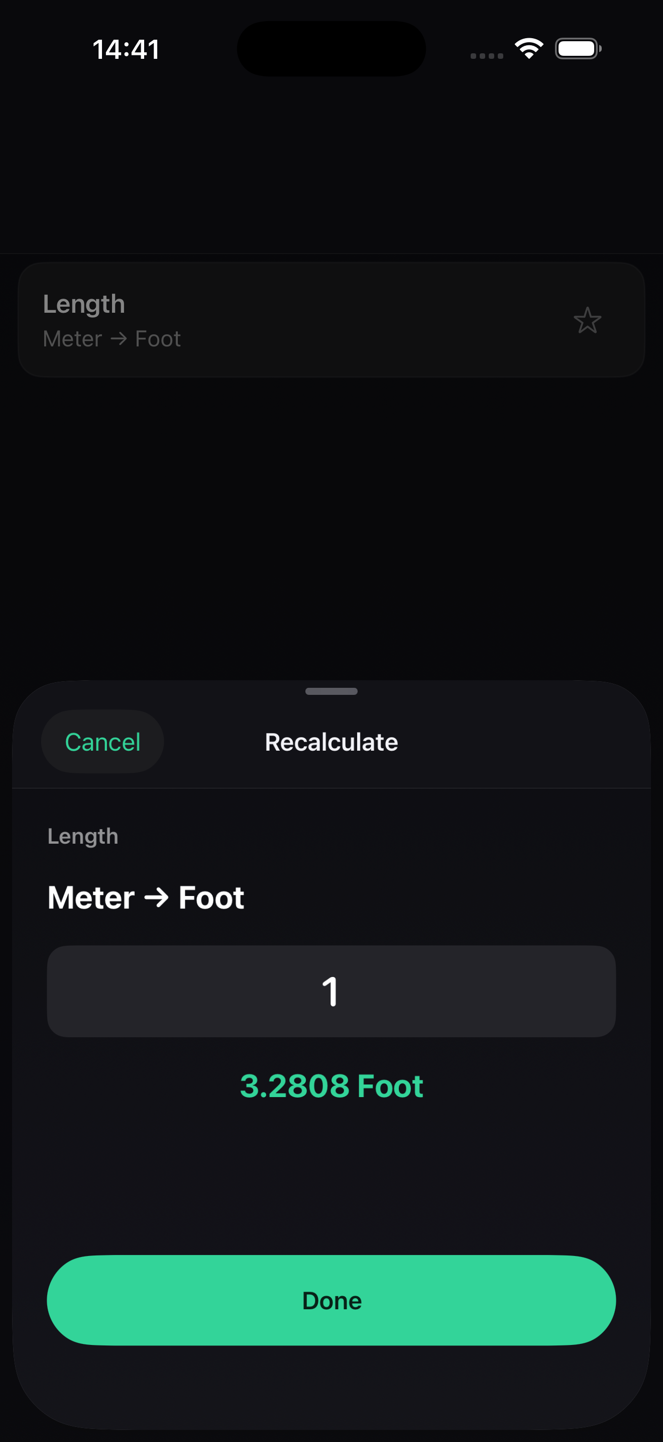 Unit Converter - Results